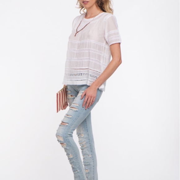 FALCON AND BLOOM + Summer Breeze Top - White NWT - Picture 4 of 4